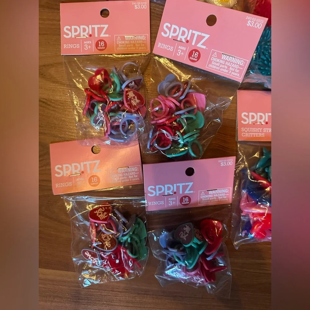 Lot of Valentines Day Spritz Party Favors